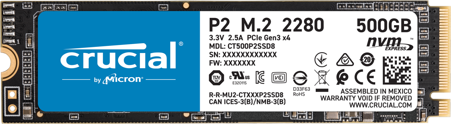 Crucial P2 SSD - 500GB
